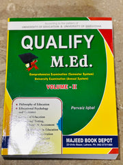 Qualify M.Ed Vol 2 Pervaiz Iqbal Majeed Book Depot MBD UNIVERSITY OF EDUCATION SHORT QUESTION LECTURER EDUCATION NEW BOOKS N BOOKS - MAJEED BOOK STORE