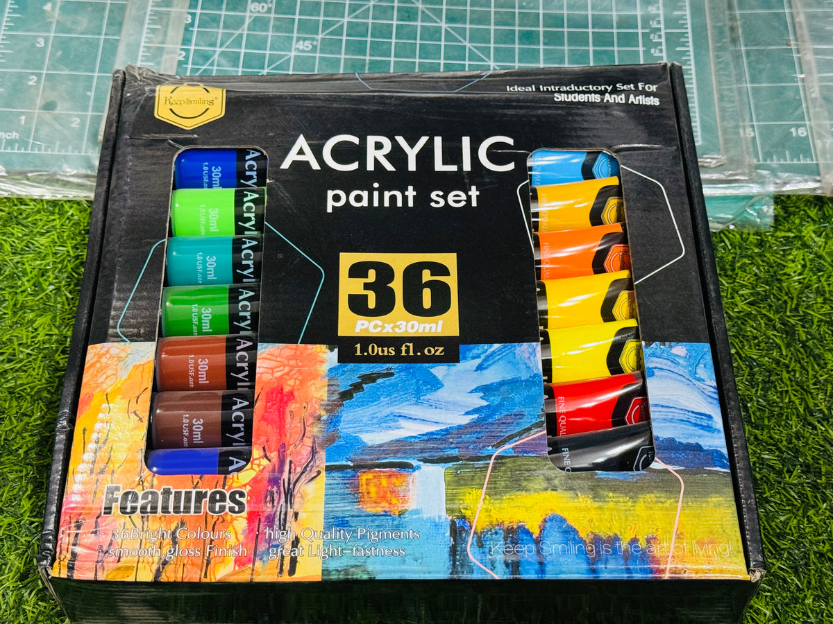 ACRYLIC PAINT SET 36 PC. 30ML FINE QUALITY - MAJEED BOOK STORE