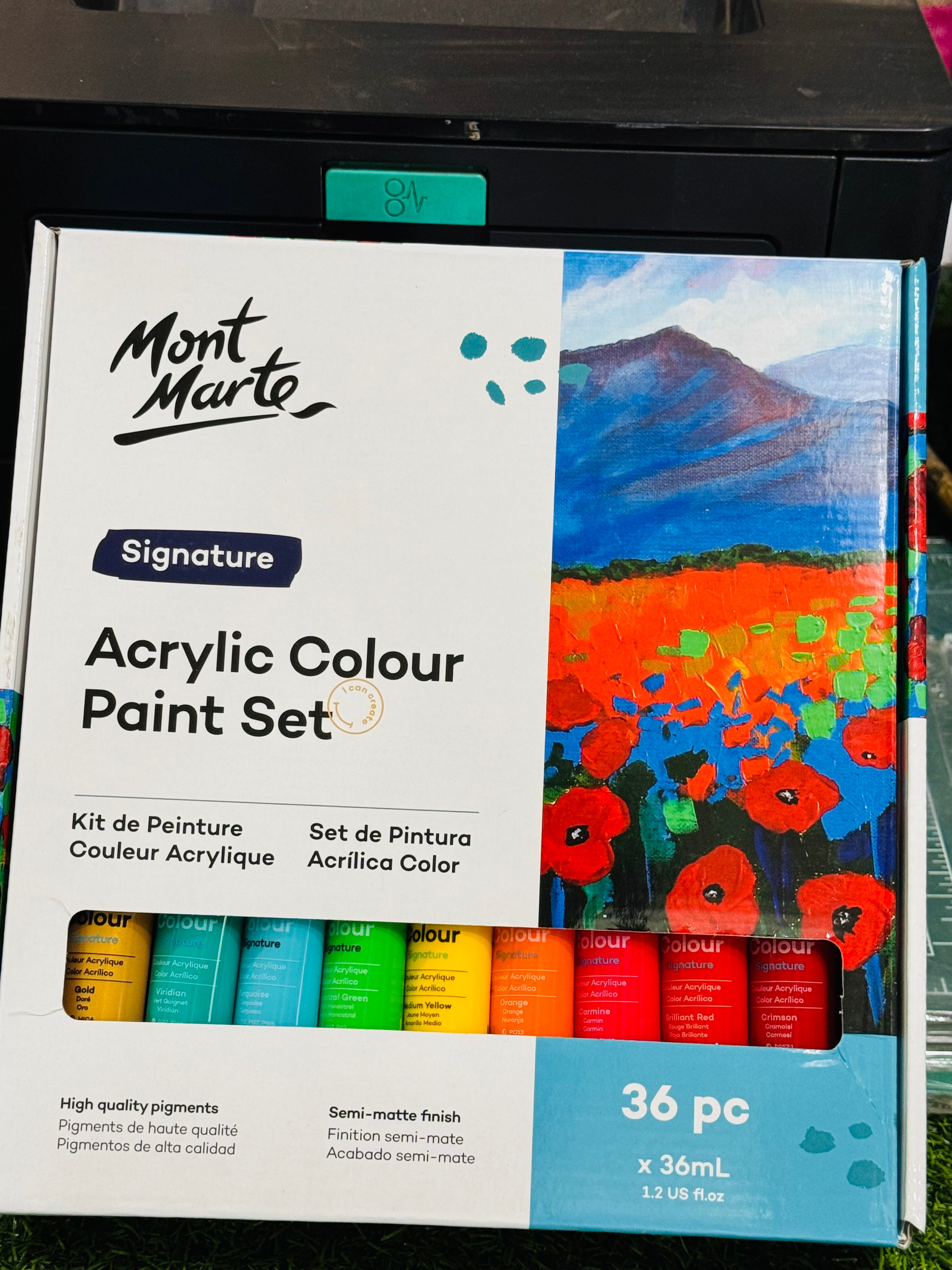 ACRYLIC COLOUR PAINT SET 36pC. 36ml ( best quality) - MAJEED BOOK STORE