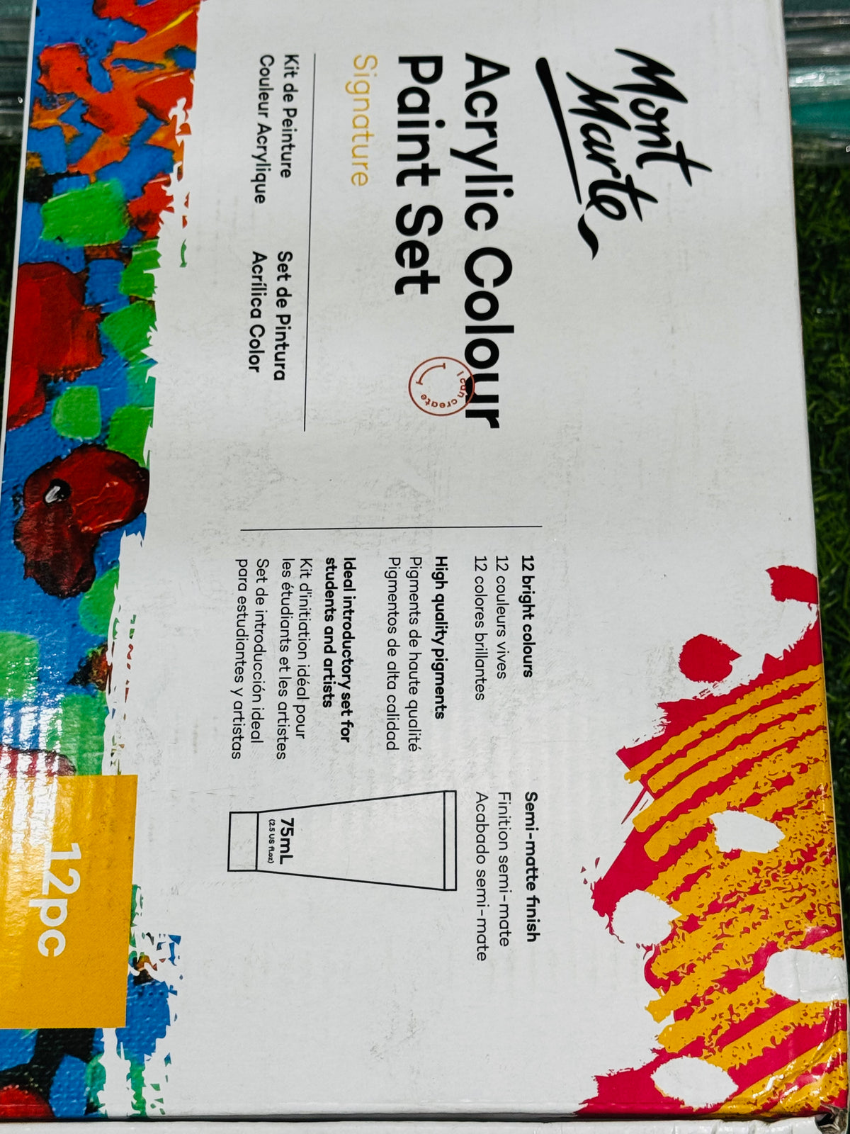 ACRYLIC COLOUR PAINT SET 75ml 12PC - MAJEED BOOK STORE