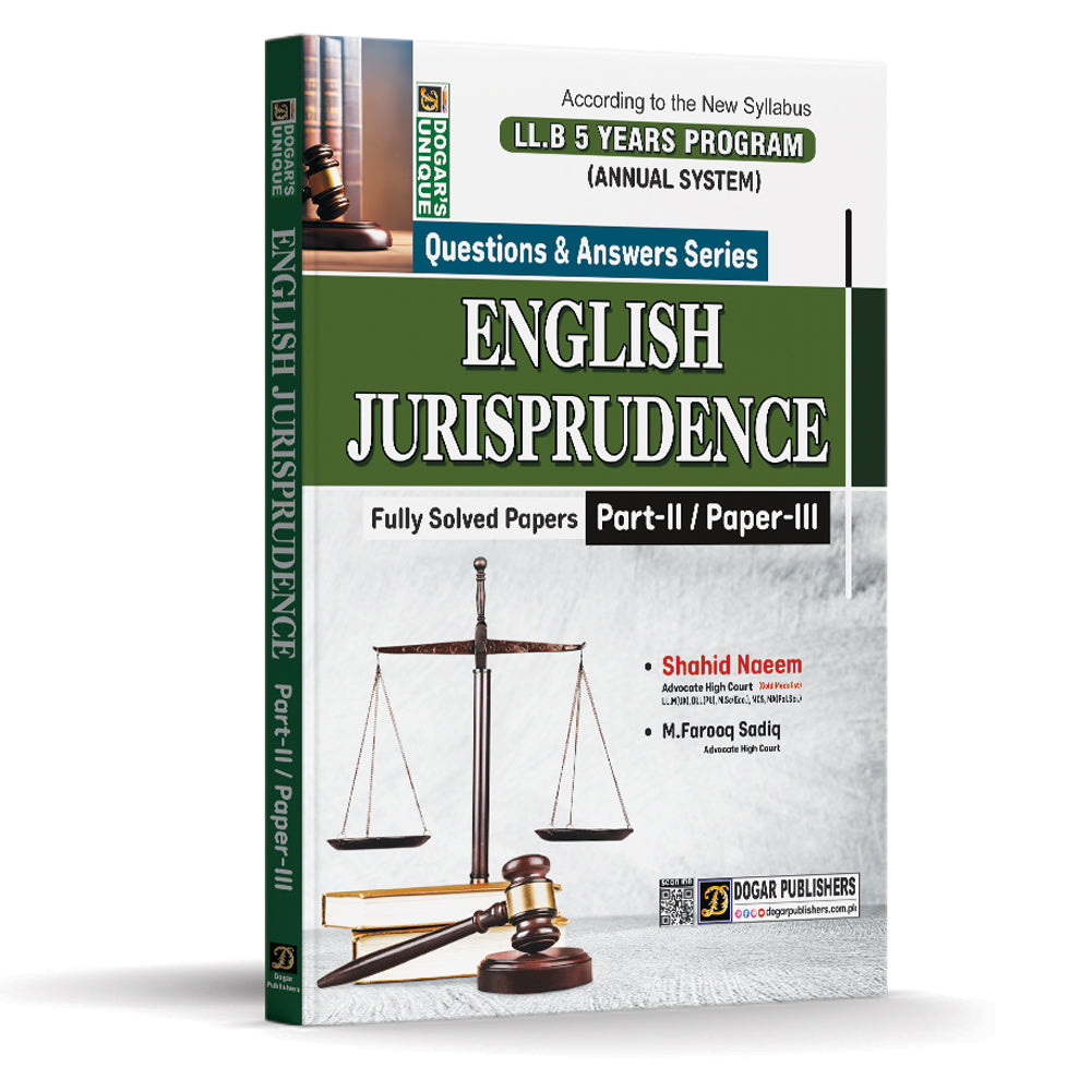 LLB English Jurisprudence Part 2 (5 Years Program) - MAJEED BOOK STORE