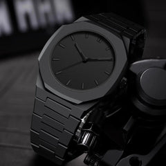 Arabic Aura Full Black Luxury Waterproof Wrist Watch