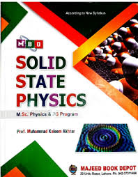 MBD Solid State Physics MSc BS - MAJEED BOOK STORE