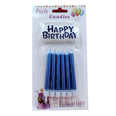 Party Chrome Candles 6 Pcs pack