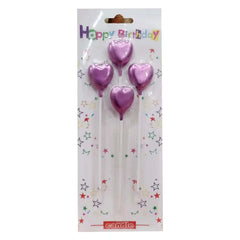 Happy Birthday Heart And Star Candles