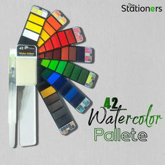 Rotatable 42 Watercolor Palette Colors