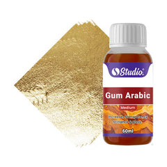 Gold Leaf (Pack Of 50 ) With Gum Arabic Combo