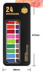 KEEP SMILING WATERCOLOR SET IN TIN BOX 24 COLORS