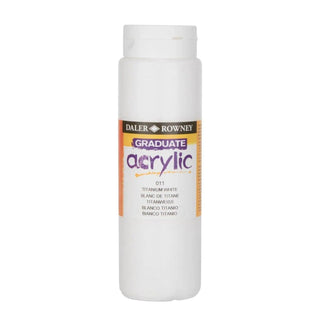 Daler Rowney Graduate Acrylic Jar 500ml - Titanium White