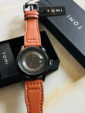 Tomi Brown Black Royal Dial Watch