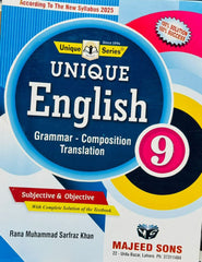 UNIQUE ENGLISH GRAMMER 9TH CLASS - MAJEED BOOK STORE