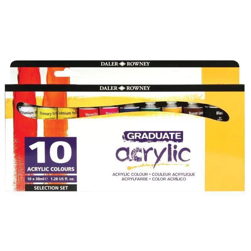 Daler Rowney Graduate Acrylic Selection Set 10 X 38ml