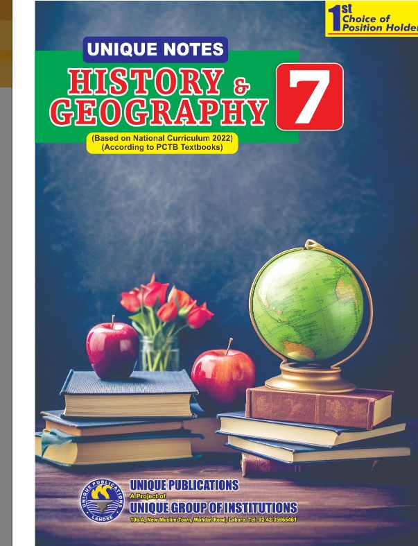 UNIQUE NOTES HISTORY & GEOGRAPHY 7TH PTB