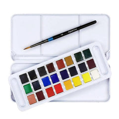 Daler Rowney Aquafine Transparent Watercolor Travel Set Of 24 Pcs For Professionals
