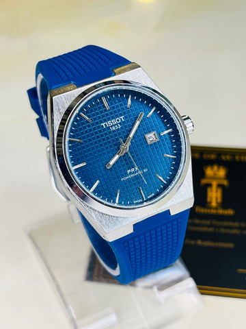 Blue Silver PRX Silicon Strap Watch