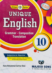 UNIQUE ENGLISH GRAMMER 10TH CLASS - MAJEED BOOK STORE