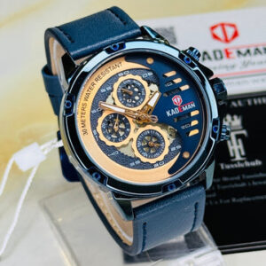 Kademan Tungsten Blue Chronograph Watch
