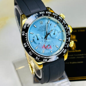 Gold Ice Blue Dial Daytona Chronographs Dial Watch