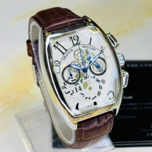 Frank Muller Brown Silver White Chronograph Dial Watch