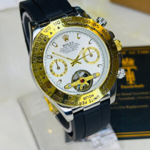 Skeleton Daytona Silver Gold Watch
