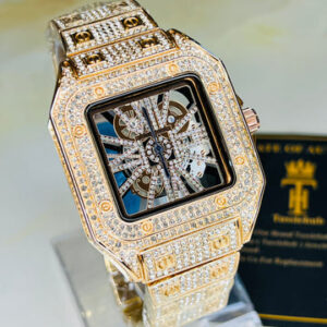 Rose Gold AP Iced Out Watch