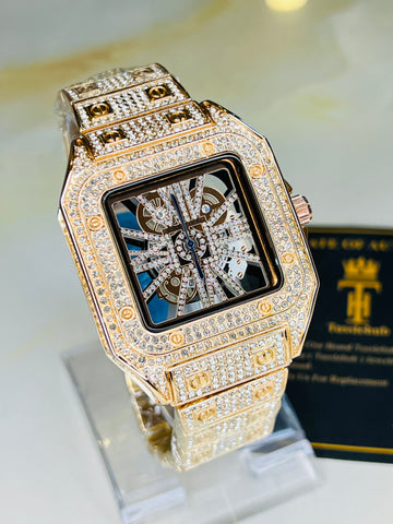 Rose Gold AP Iced Out Watch