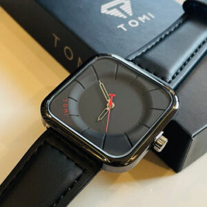 Tomi Square Black Dial Watch
