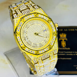Gold AP Iced Out Watch