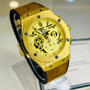 Brown Gold Chronograph Dial Hubl*t Watch