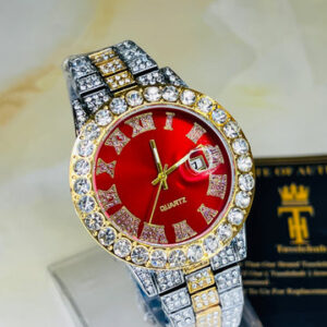 Two Tone Blood Unisex Iced Out Watch