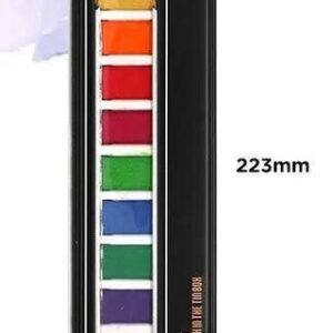 KEEP SMILING WATERCOLOR SET IN TIN BOX 12 COLORS - BLACK COLOR TIN BOX