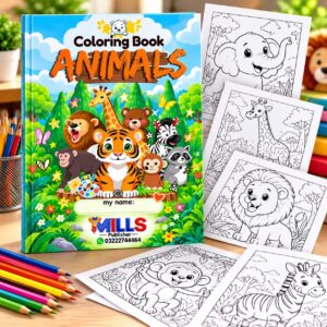 Coloring Book Animals - Fun Activity Book for Kids | Mills Publications"